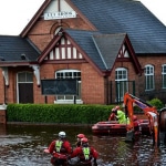 lea brook, road, water, main, burst