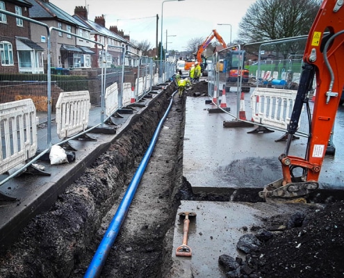 burst, water, main, tipton, park, lane