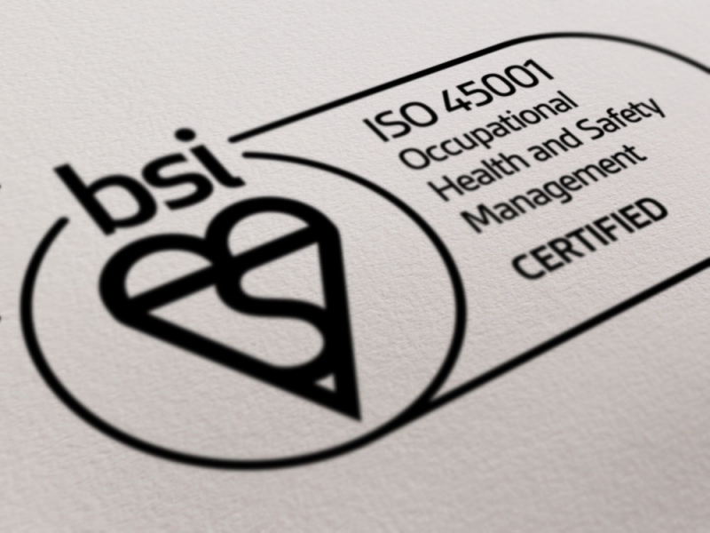 ISO45001, accreditation, achieved, doocey, group, health, safety