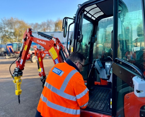 mini, digger, doocey, group, kubota, plant