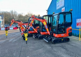 mini, digger, doocey, group, kubota, plant