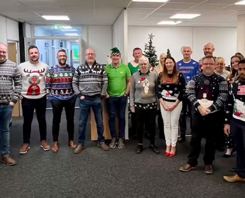 doocey, group, christmas, jumper, day, 2022