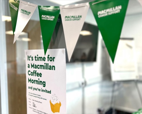 macmillan, charity, coffee, fundraiser, doocey, group