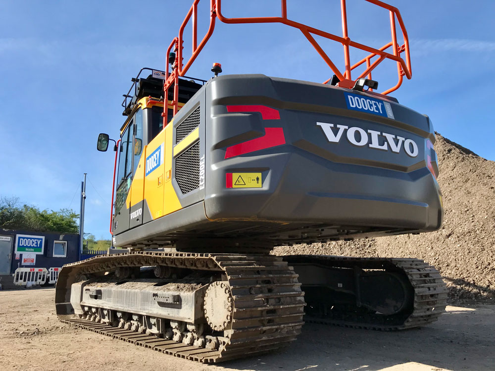 doocey, group, invest, volvo, ec200e, excavator, recycling