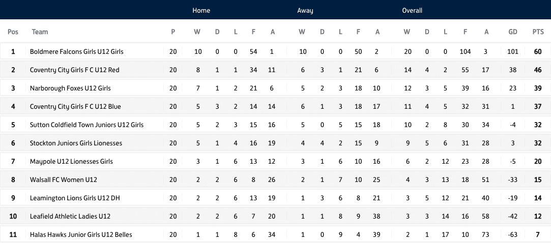 boldmere, falcons, under, 12, doocey, group, football, warwickshire, league