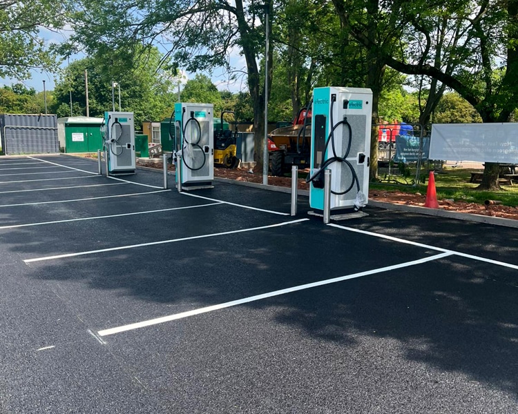 electric, vehicle, charging, corley, services, welcome, break, doocey, group